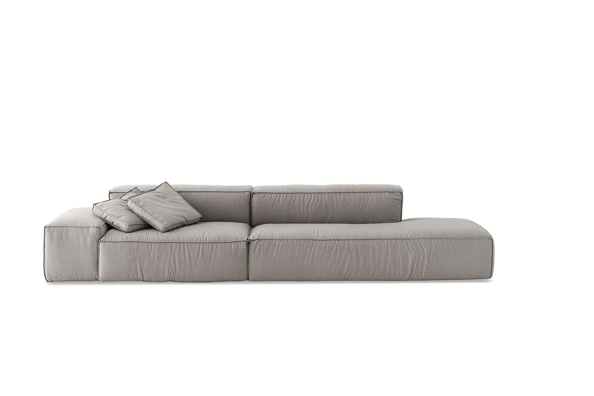 Sofá Modular Famy com Chaise Lateral – vista frontal