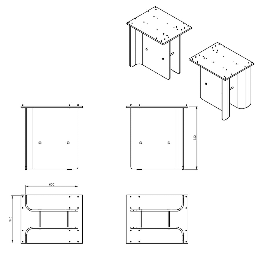 Desenho técnico – Mesa de Jantar Livorno