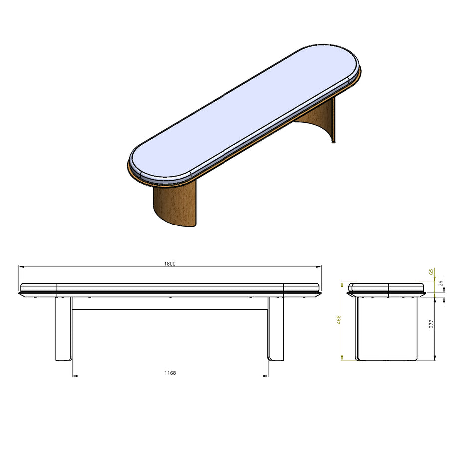 Desenho técnico – Banco Roussillon