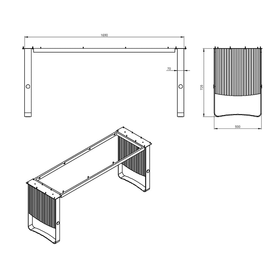 Desenho técnico – Mesa de Jantar Aline