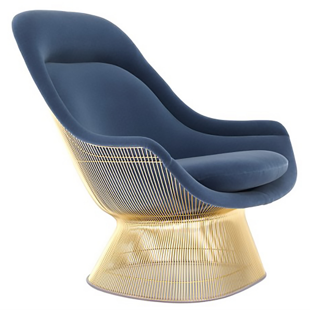 Poltrona Platner Easy – vista frontal em estúdio
