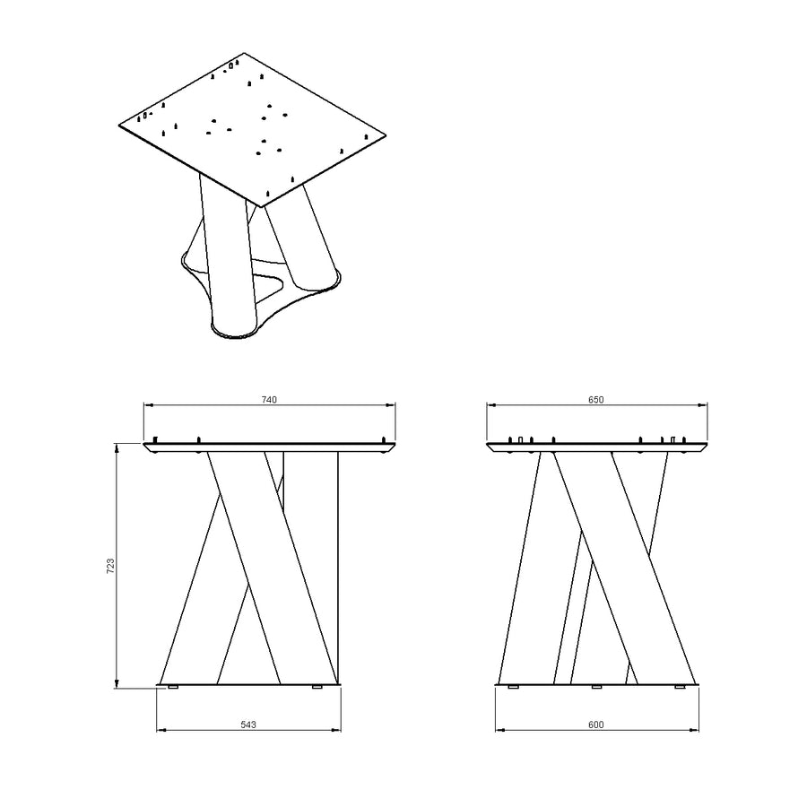 Desenho técnico – Mesa de Jantar Pilotis