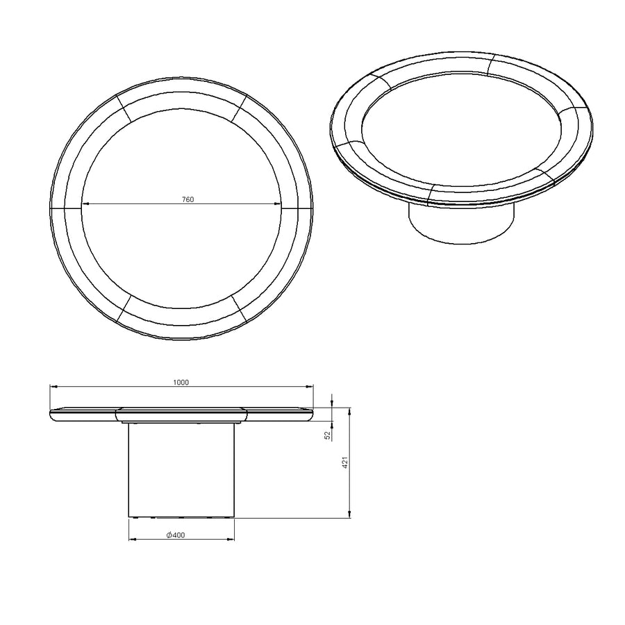 Desenho técnico – Mesa de Centro Fante