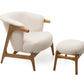 Poltrona Arya com Puff – vista lateral