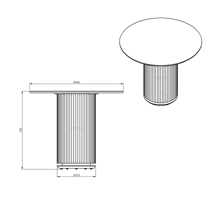 Desenho técnico – Mesa de Apoio Line