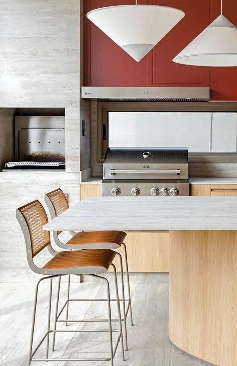 Banqueta Falx Tela e Estofada – foto 1