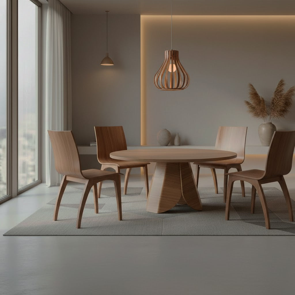 Mesa de Jantar Pétala Redonda – detalhe