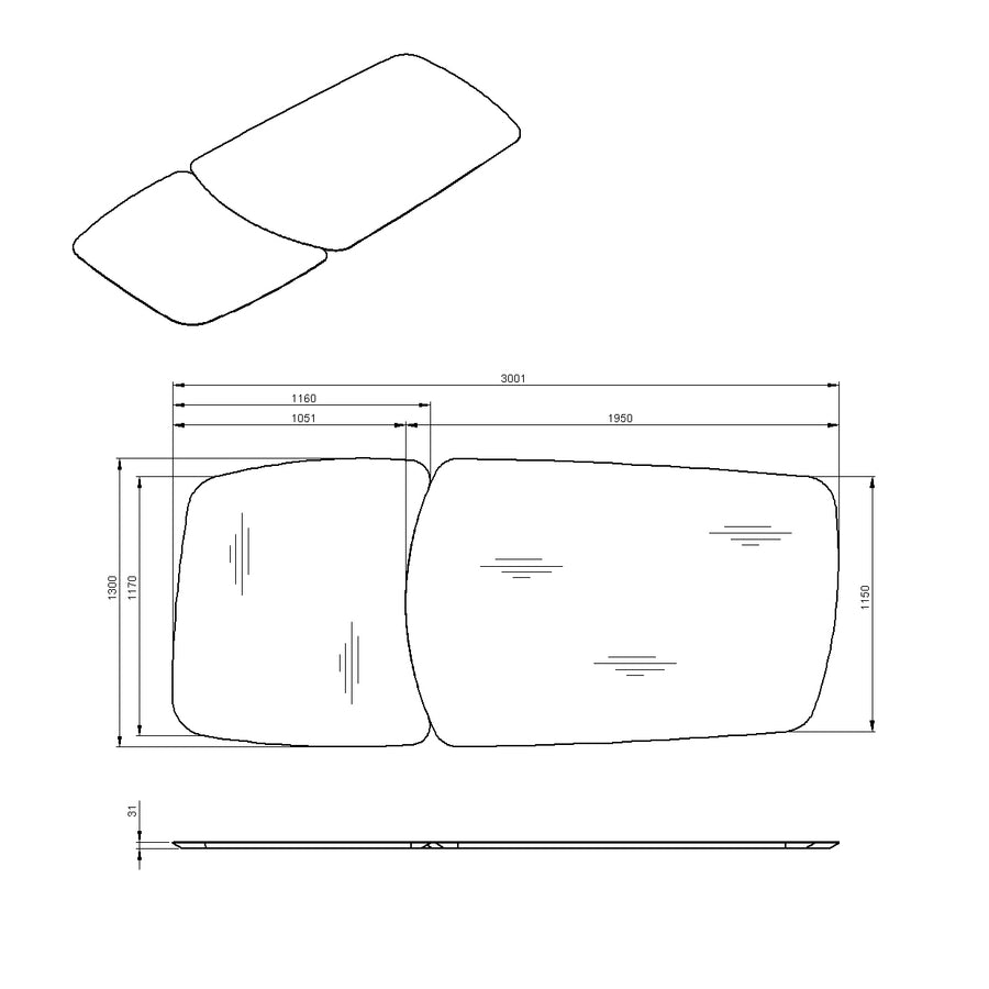 Desenho técnico – Mesa de Jantar Carlota