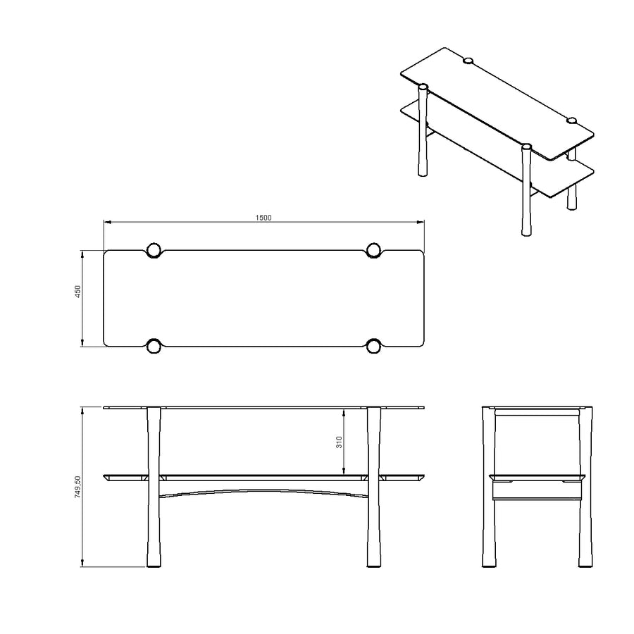 Desenho técnico – Aparador Gaia