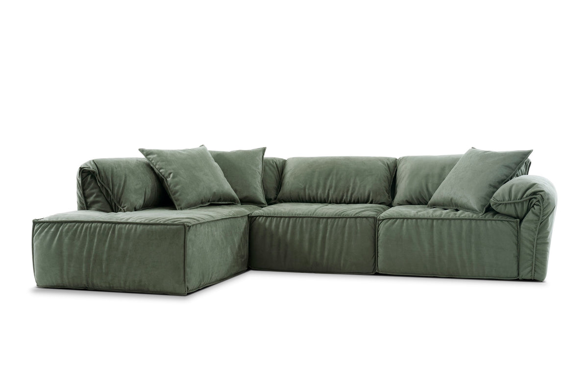 Sofá Celine com Chaise Lateral, vista em ângulo