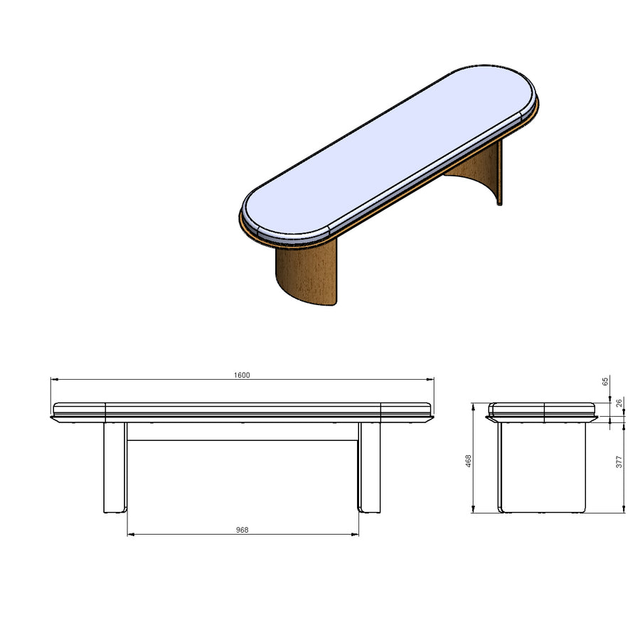 Desenho técnico – Banco Roussillon