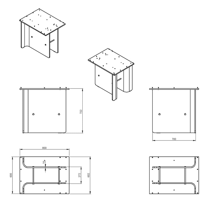 Desenho técnico – Mesa de Jantar Livorno