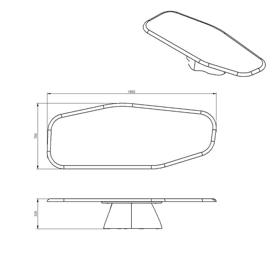 Desenho técnico – Mesa de Centro Petra