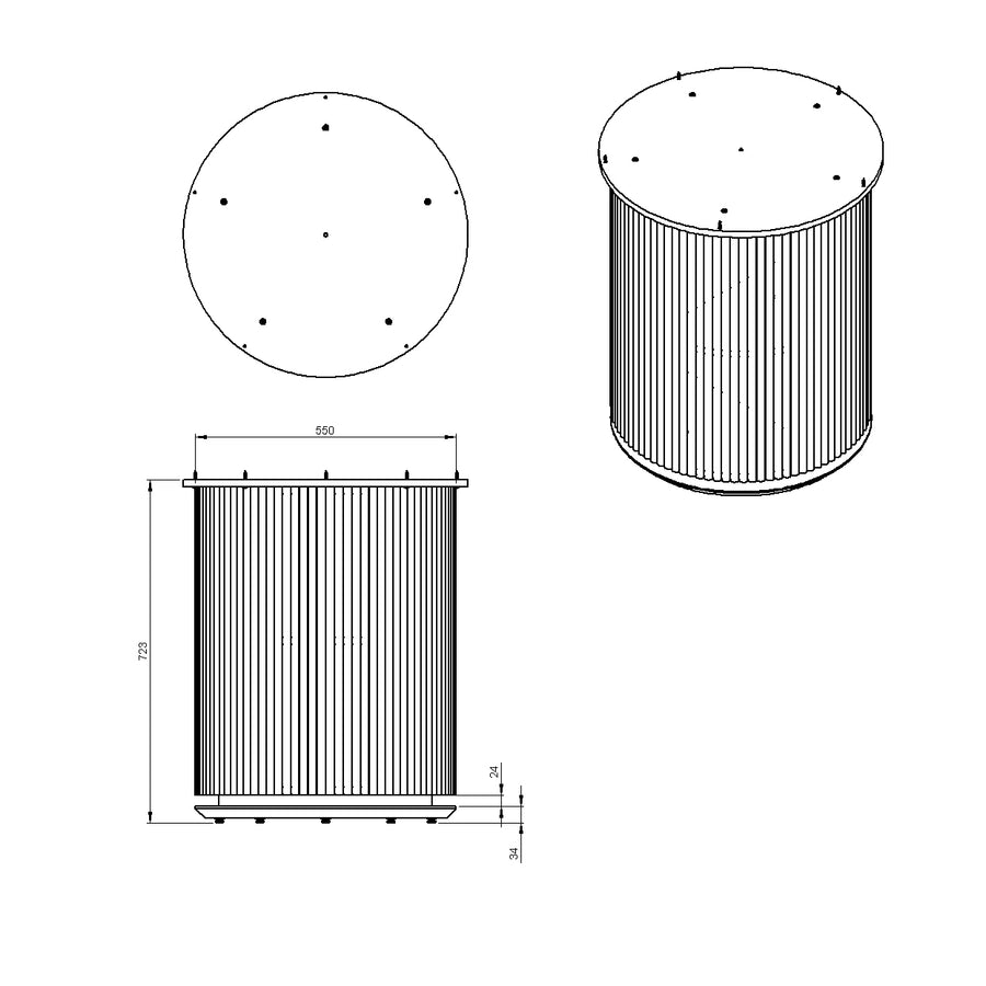 Desenho técnico – Mesa de Jantar Line