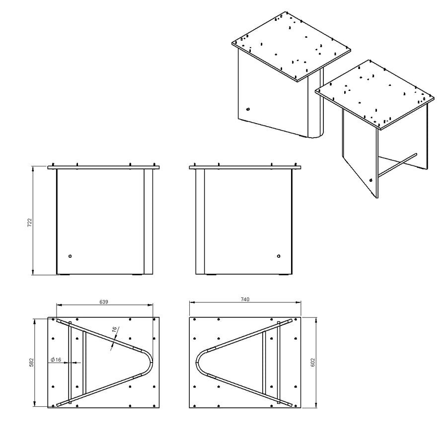Desenho técnico – Mesa de Jantar Carlota