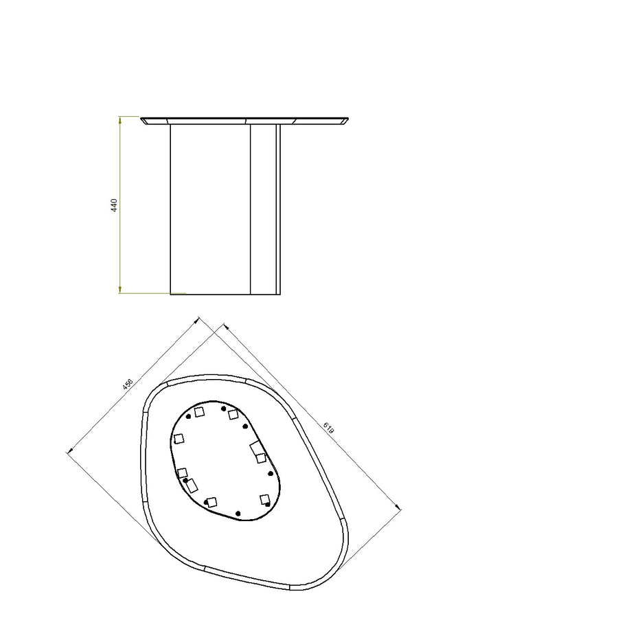 Desenho técnico – Mesa de Centro Jade