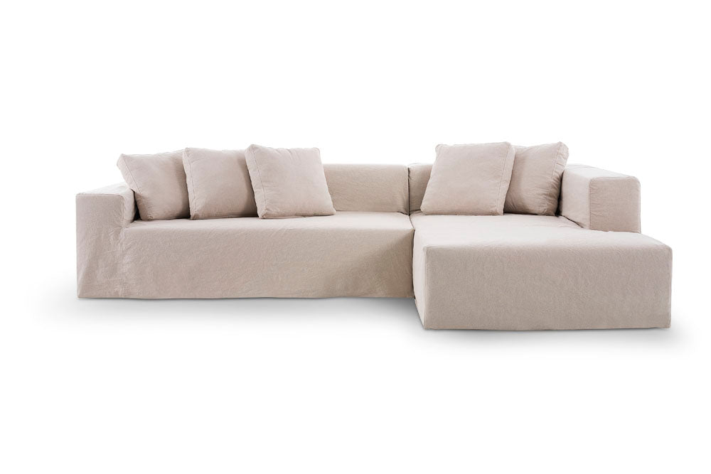 Sofá Giverny de Capa com Chaise de Canto – vista em ângulo