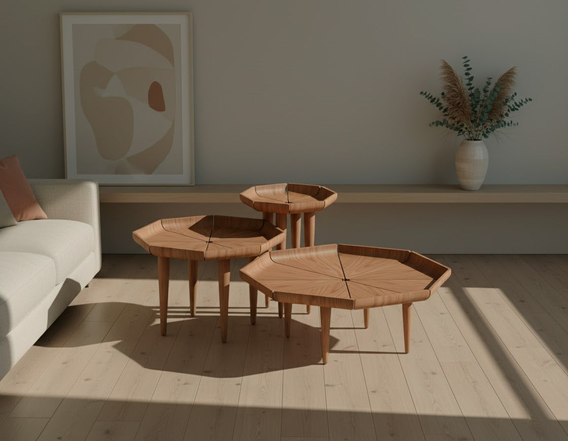 Mesa de Centro Lírios d'Água – vista lateral