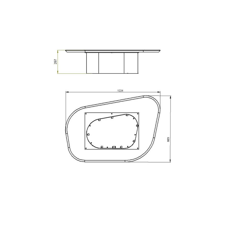 Desenho técnico – Mesa de Centro Jade