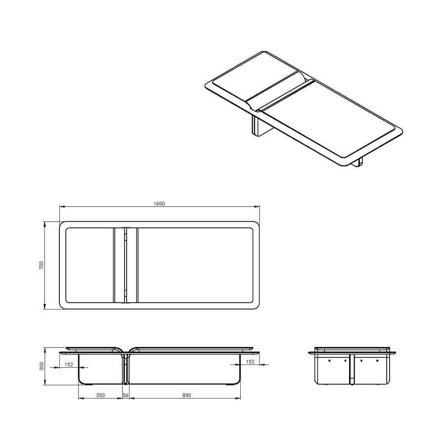 Desenho técnico – Mesa de Centro Donna