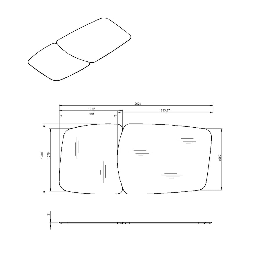 Desenho técnico – Mesa de Jantar Carlota