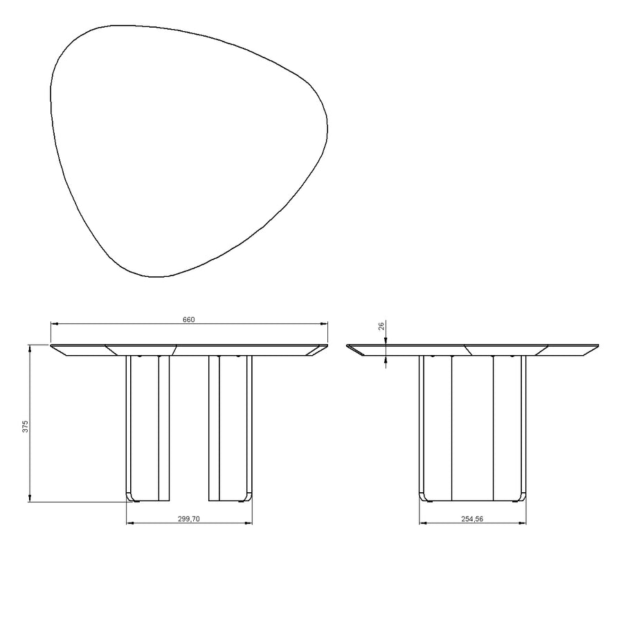 Desenho técnico – Mesa de Centro Mooca