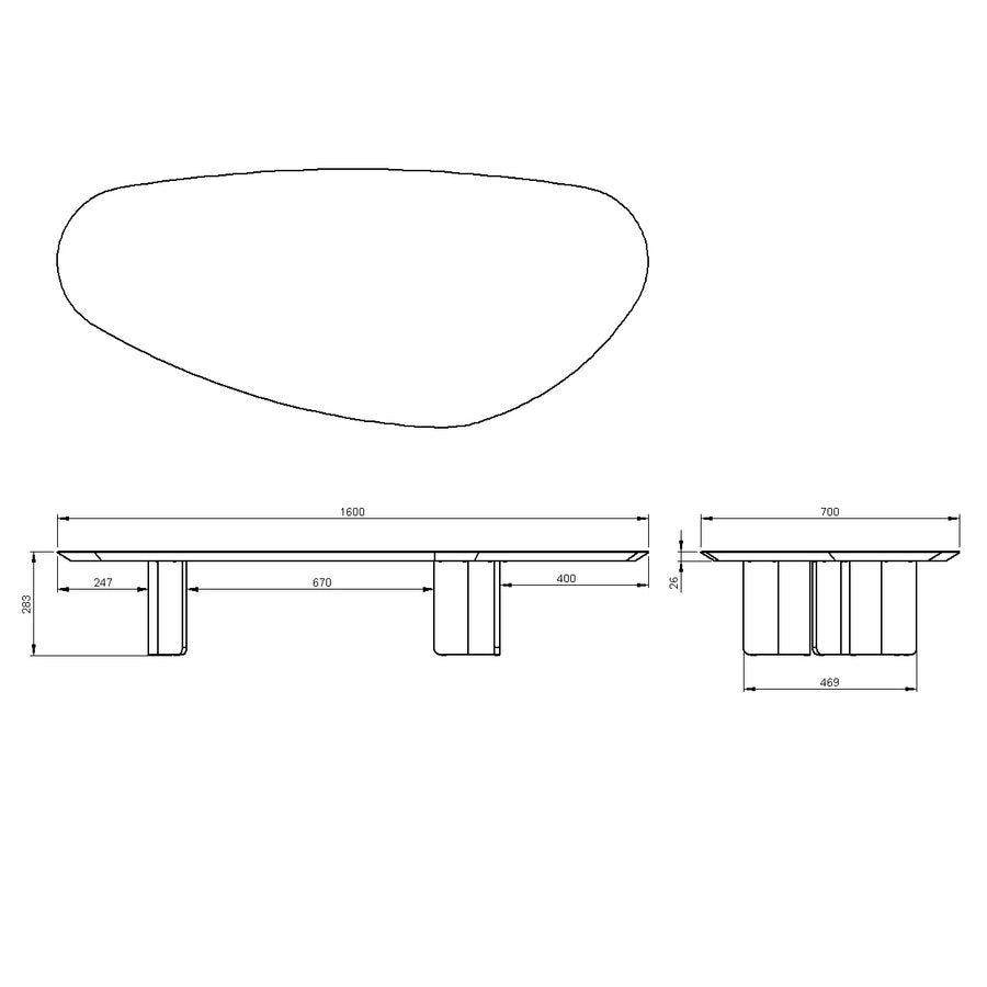 Desenho técnico – Mesa de Centro Mooca