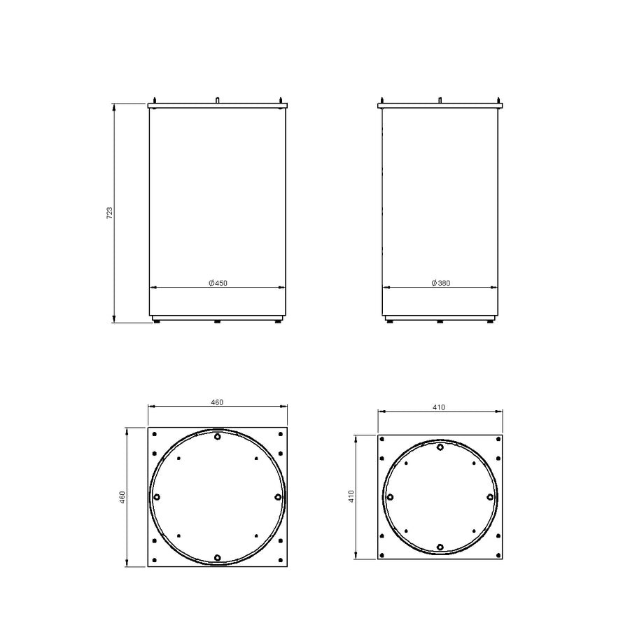 Desenho técnico – Mesa de Jantar Orgânica Santorini