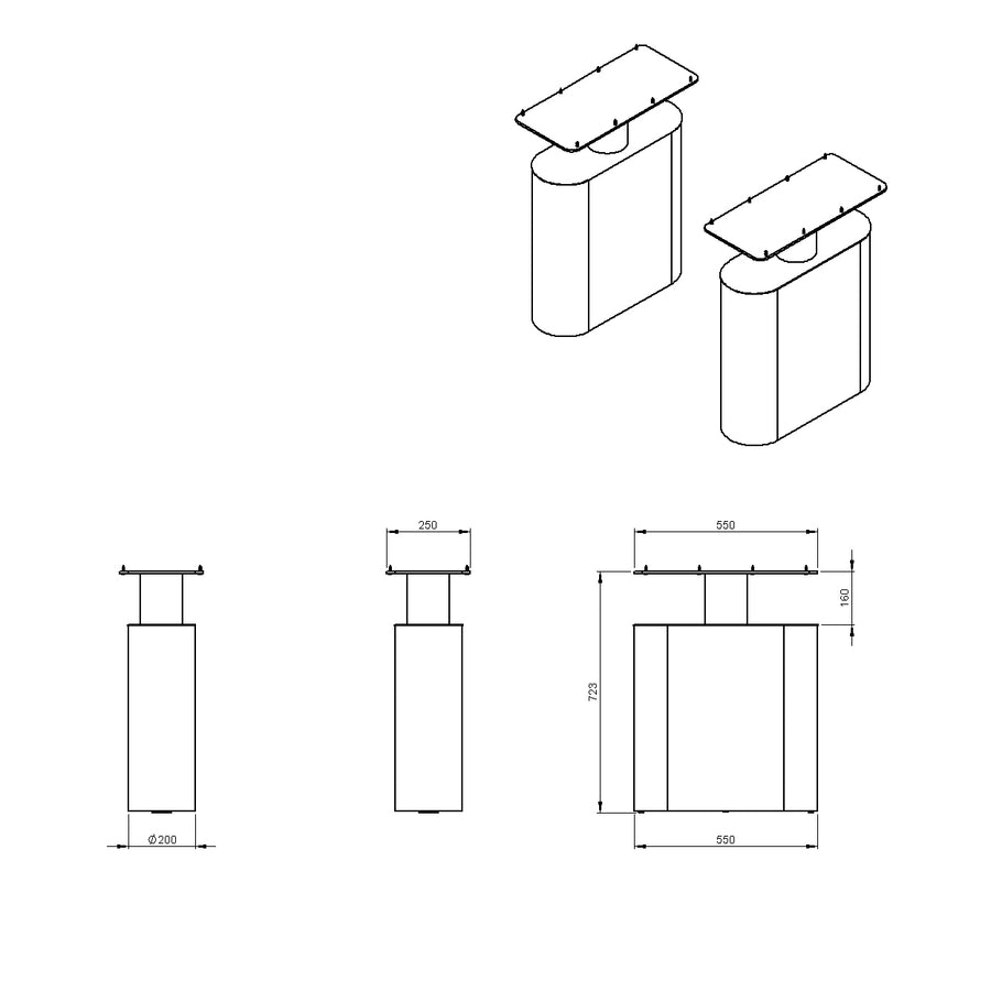 Desenho técnico – Mesa de Jantar Marquise