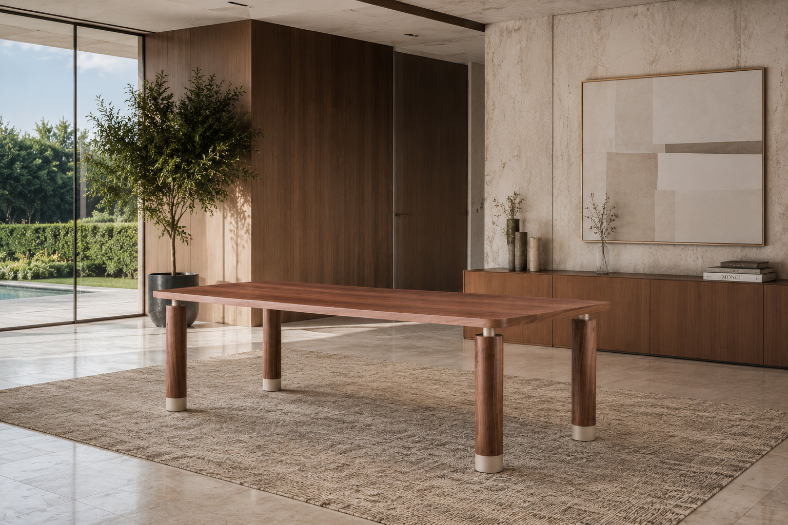 Mesa de Jantar Retangular Tree, mesa de jantar laminada, mesa de jantar design assinado, mesa de jantar de alto padrao