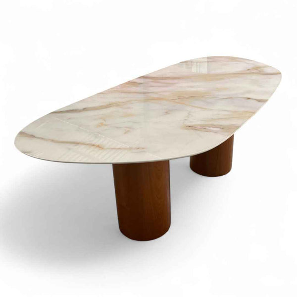 Mesa de Jantar Orgânica Vidro Marmorizado – mesa para sala de jantar