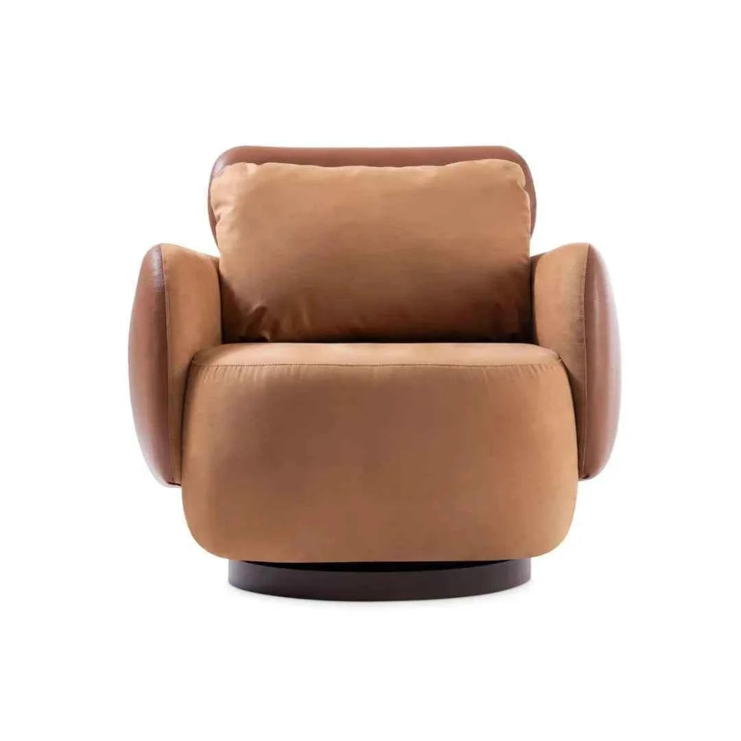 Poltrona Giratória Santorini com Puff - Attua Design Moveis de Alto Padrão