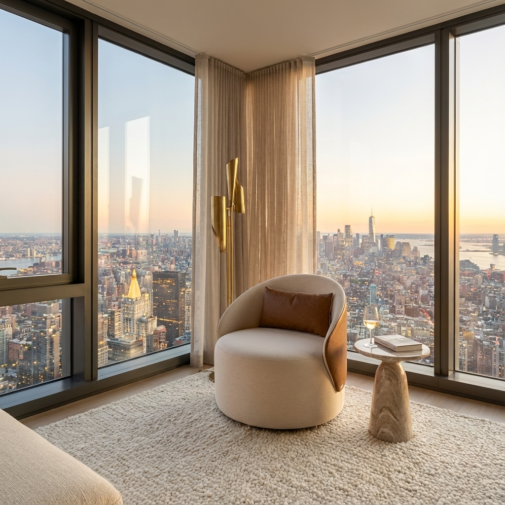 Poltrona Blenda Giratória Corino