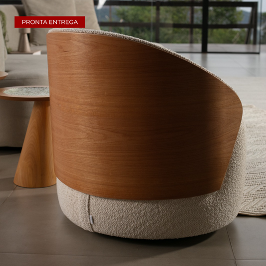 Poltrona Blenda Giratória encosto Laminado