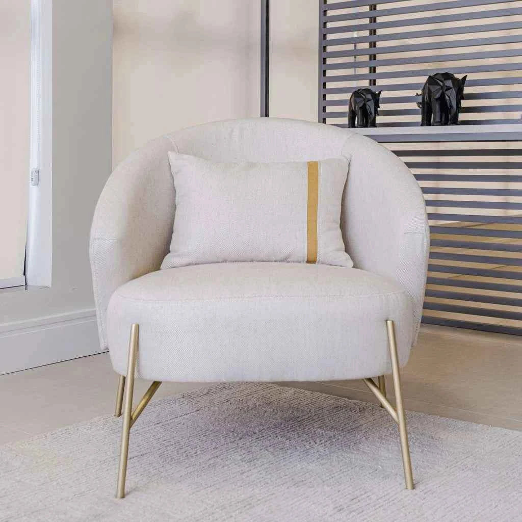 Poltrona Safira Base Metal - Attua Design Moveis de Alto Padrão