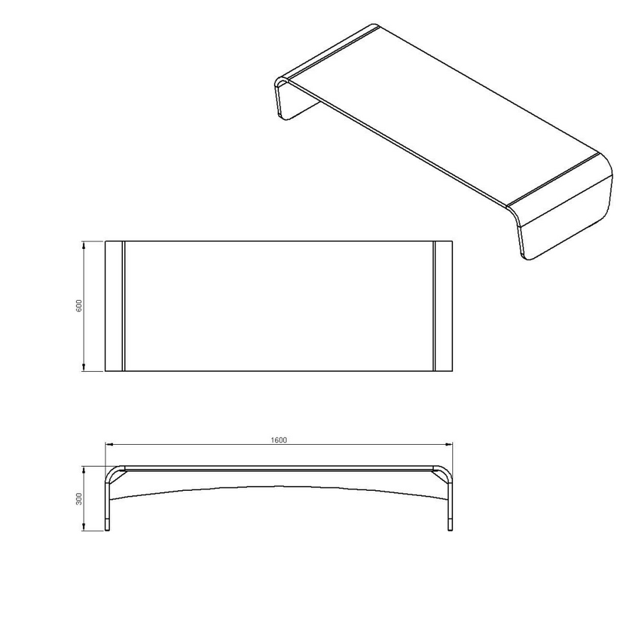Desenho técnico – Mesa de Centro Brenda