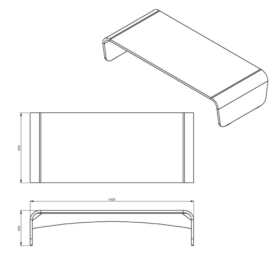 Desenho técnico – Mesa de Centro Brenda
