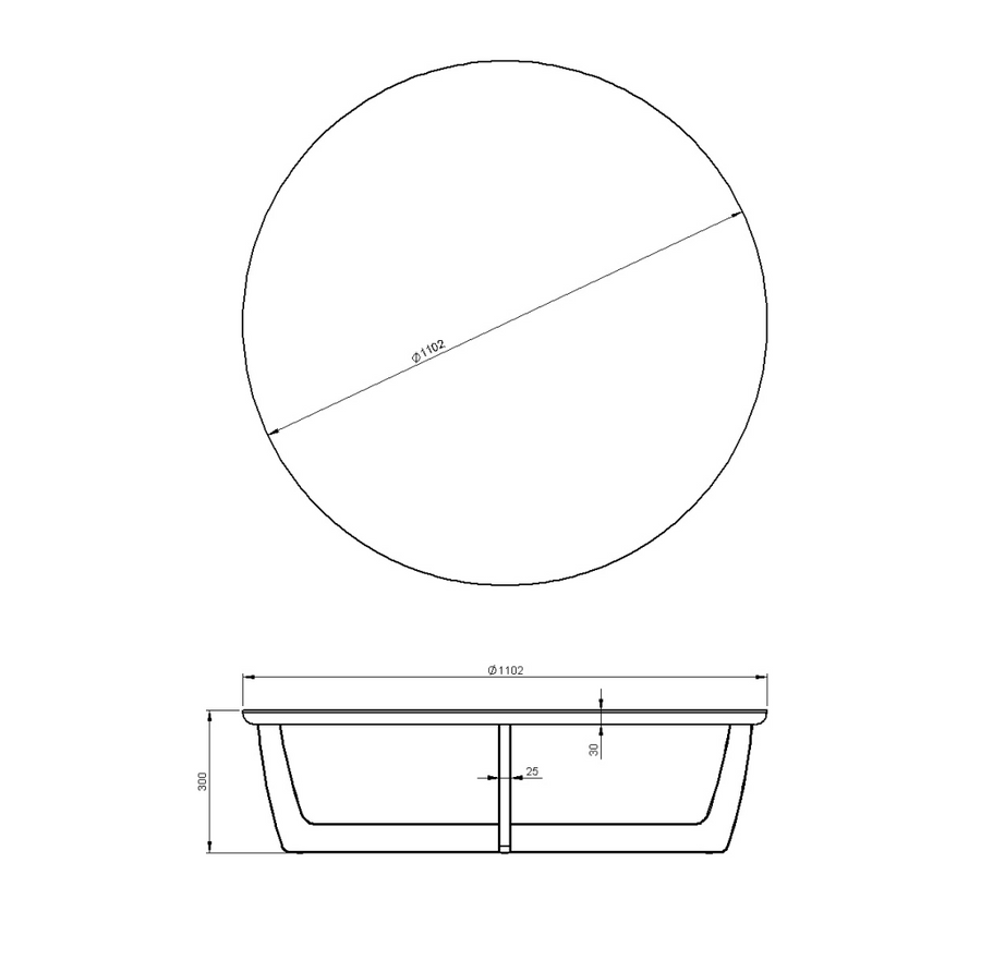 Desenho técnico – Mesa de Centro Glen