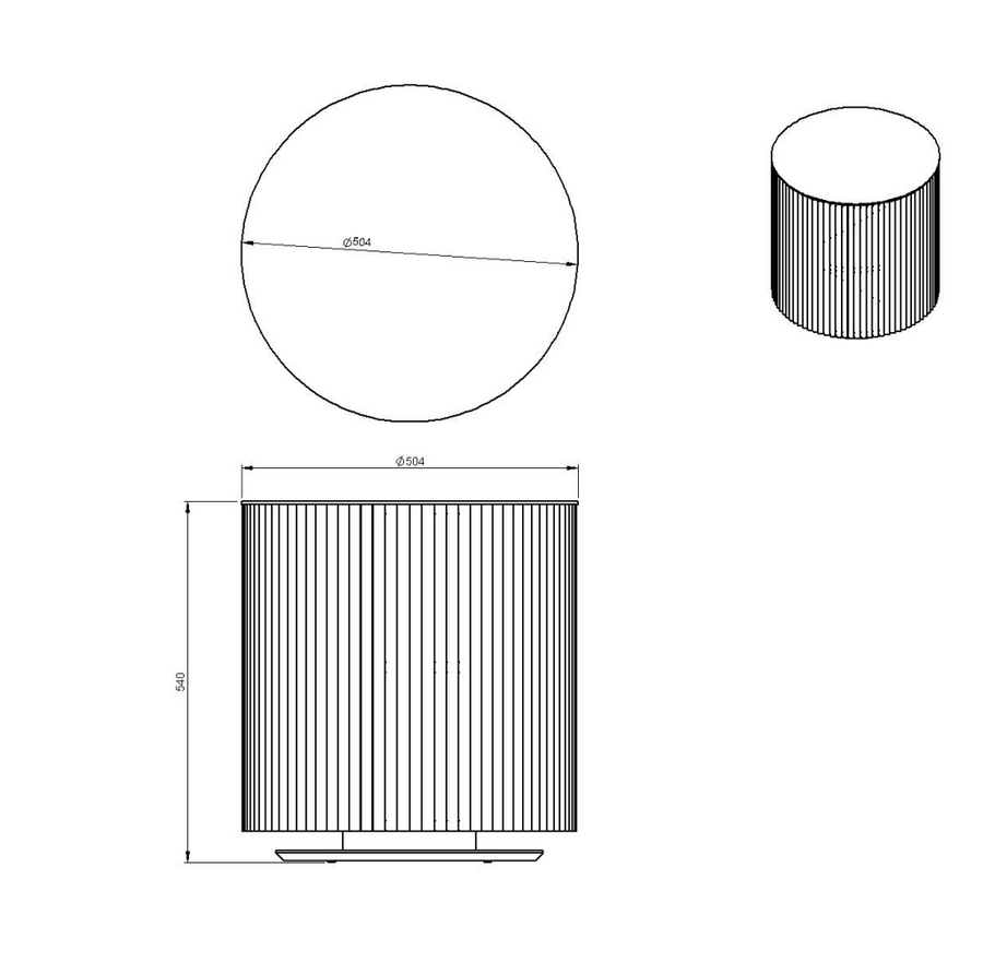 Desenho técnico – Mesa Lateral Line
