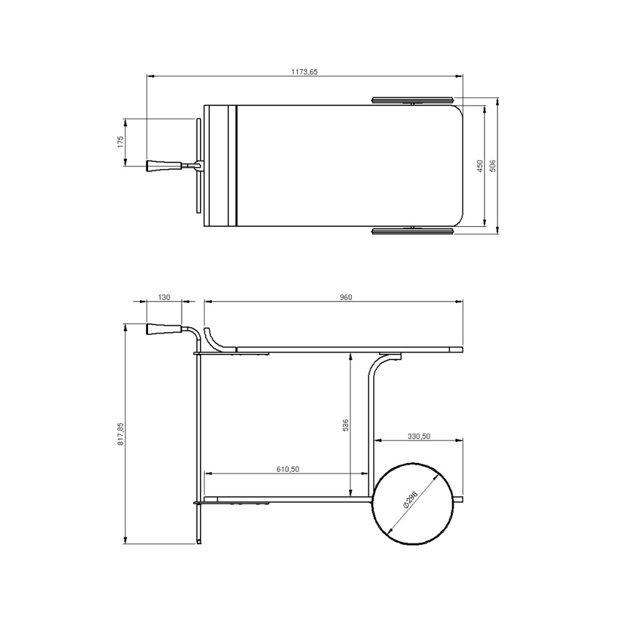 Desenho técnico – Carrinho Bar Thai