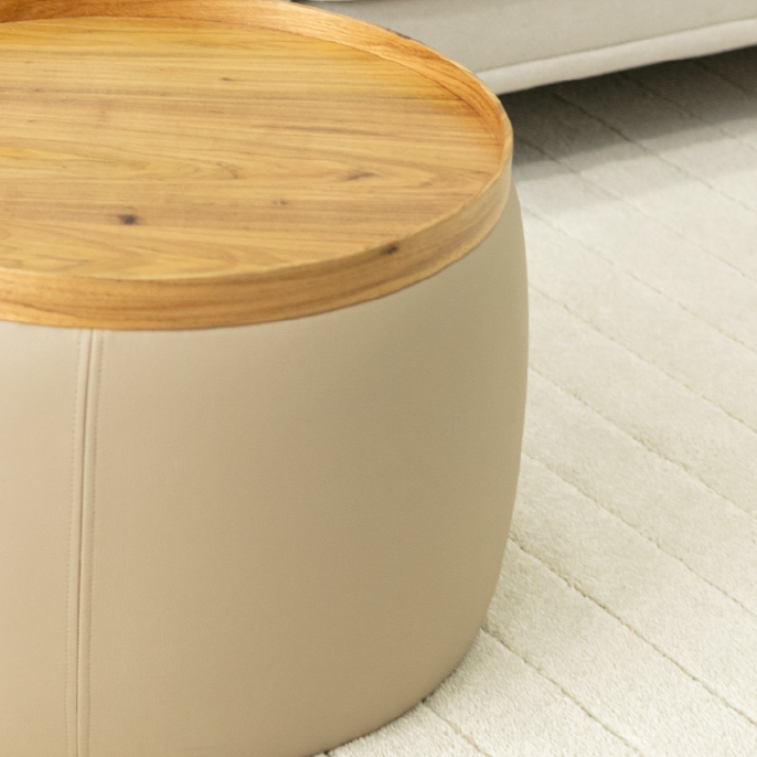 Puff com Bandeja Eva - Attua Design Moveis de Alto Padrão