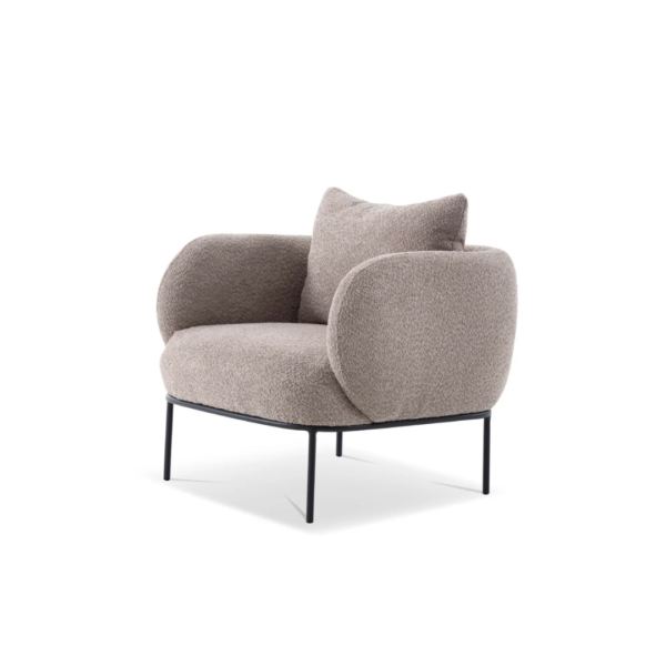 Poltrona Noah Metal, poltrona com base em metal, poltrona moderna, poltrona para sala de estar, poltrona para recepção, poltrona de alto padrão, poltrona sofisticada, poltrona design assinado, poltrona confortável, poltrona decorativa, poltrona contemporânea, poltrona de luxo
