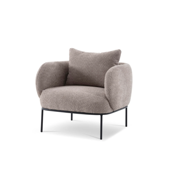 Poltrona Noah Metal, poltrona com base em metal, poltrona moderna, poltrona para sala de estar, poltrona para recepção, poltrona de alto padrão, poltrona sofisticada, poltrona design assinado, poltrona confortável, poltrona decorativa, poltrona contemporânea, poltrona de luxo