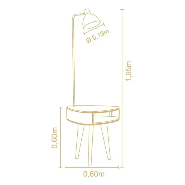 Mesa de Lateral Nature com Luminária, mesinha de lateral com luminária de chão, mesa de cabeceira com luminária, iluminação para quarto, iluminação para sala, mesa lateral iluminada, mesa de apoio com luminária, luminária para leitura, luminária decorativa, luminária para sala de estar, luminária para ambiente aconchegante, luminária moderna, luminária funcional, luminária com design exclusivo, iluminação sofisticada, luminária para recepção