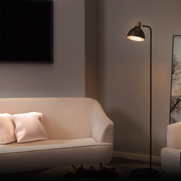 Luminária de Piso Viena Metal, luminária de metal, luminária para sala de estar, luminária para quarto, luminária moderna, luminária decorativa, luminária de piso elegante, luminária para leitura, luminária para escritório, iluminação ambiente, luminária para recepção, luminária de design exclusivo