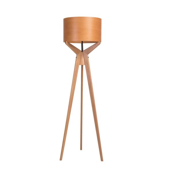 Luminária de Piso Navi Madeira Menor, luminária de madeira, cúpula de madeira, luminária para sala de estar, luminária para quarto, luminária moderna, luminária decorativa, luminária para leitura, luminária com design exclusivo, luminária para ambiente aconchegante, luminária de piso elegante, luminária sofisticada, iluminação para interiores, luminária para escritório, luminária para recepção