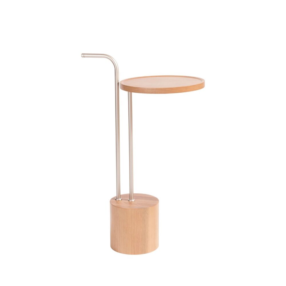 Mesa de Lateral Apoio Madeira, mesa lateral de madeira, mesa de apoio, mesa lateral moderna, mesa lateral para sala de estar, mesa lateral compacta, design sofisticado, mesa lateral com base em metal, mesa lateral elegante, mesa lateral para recepção, mesa lateral para escritório