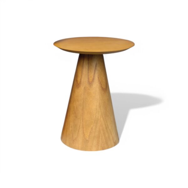 Mesa Lateral Cone Laminada, mesa lateral de sofá, mesa lateral para sala de estar, criado mudo moderno, criado mudo design contemporâneo, mesa lateral para recepção, mesa de apoio alto padrão, mesa lateral elegante, mesa lateral sofisticada, mesa para ambientes comerciais, mesa lateral compacta.