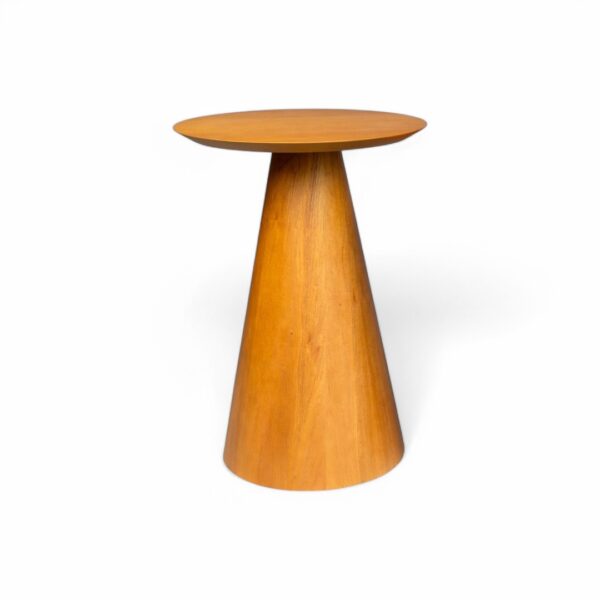 Mesa Lateral Cone Laminada, mesa lateral de sofá, mesa lateral para sala de estar, criado mudo moderno, criado mudo design contemporâneo, mesa lateral para recepção, mesa de apoio alto padrão, mesa lateral elegante, mesa lateral sofisticada, mesa para ambientes comerciais, mesa lateral compacta.