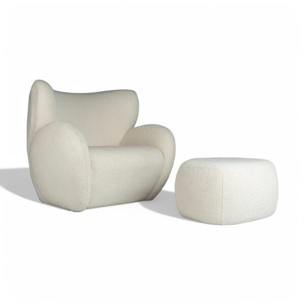 Poltrona Dolph com Puff, poltrona de leitura, poltrona com puff, poltrona confortável, poltrona de descanso, poltrona para sala de estar, poltrona para quarto, poltrona com design moderno, poltrona estofada, poltrona com apoio para os pés, poltrona elegante, poltrona de alto padrão